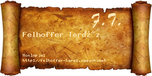 Felhoffer Teréz névjegykártya